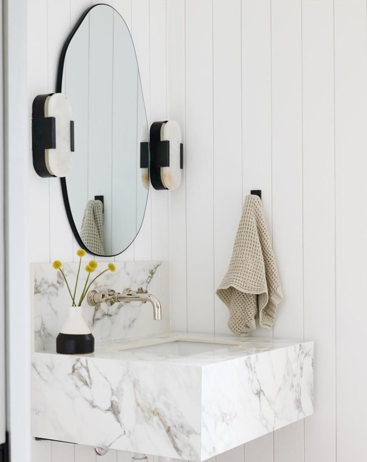Luxury marble bathroom vanity — Nuwave Construction
