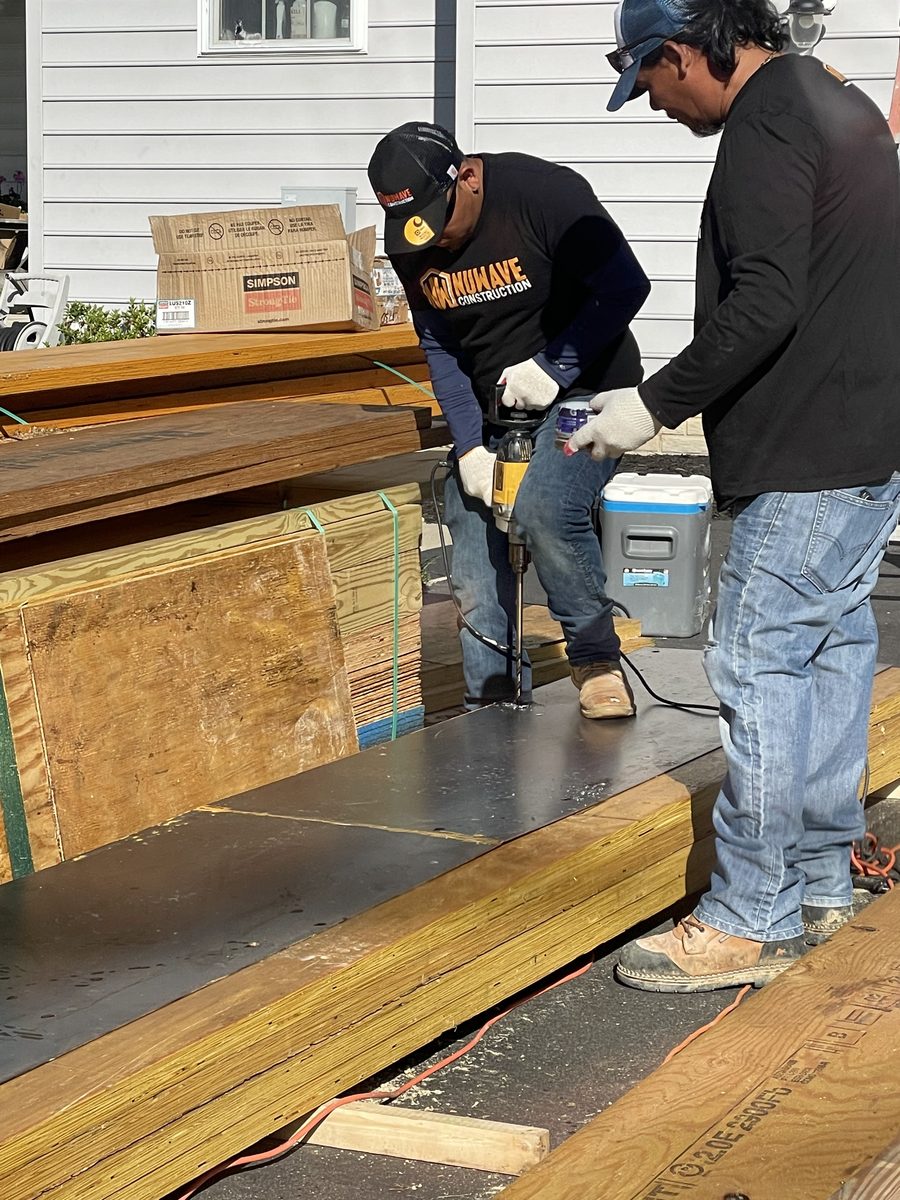 Nuwave Construction crew on-site
